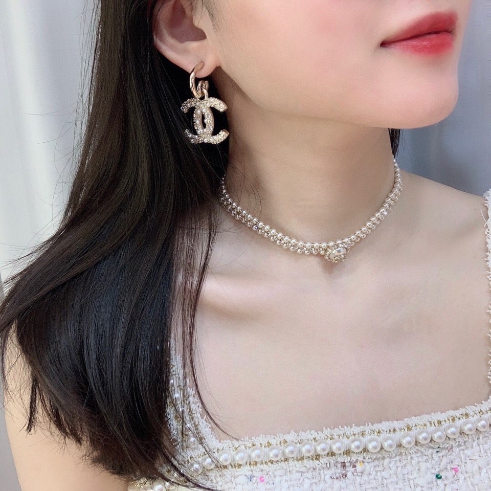 Chanel Earrings Silver L