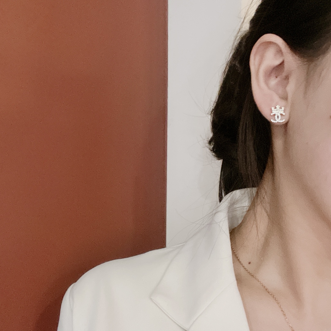 Chanel Earrings Silver L