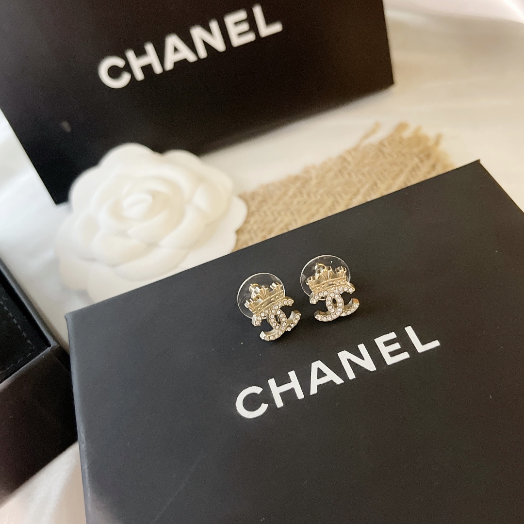 Chanel Earrings Silver L