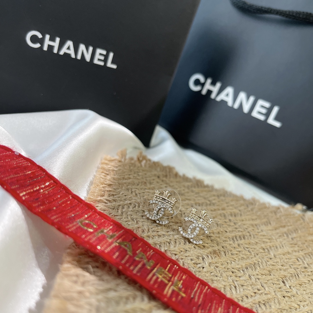 Chanel Earrings Silver L