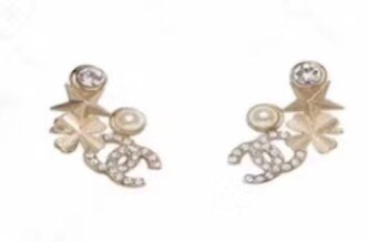 Chanel Earrings Silver L