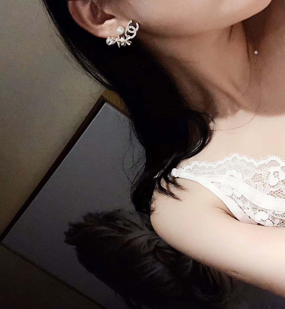 Chanel Earrings Silver L