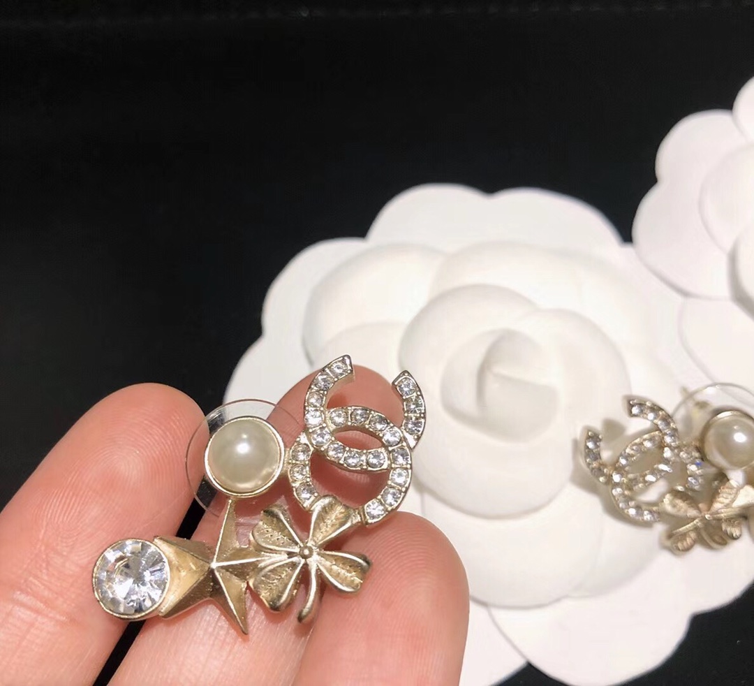 Chanel Earrings Silver L