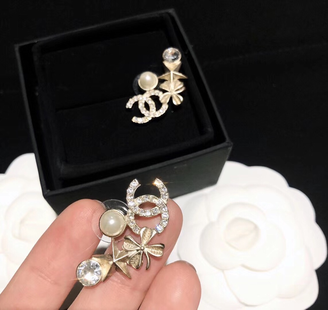 Chanel Earrings Silver L