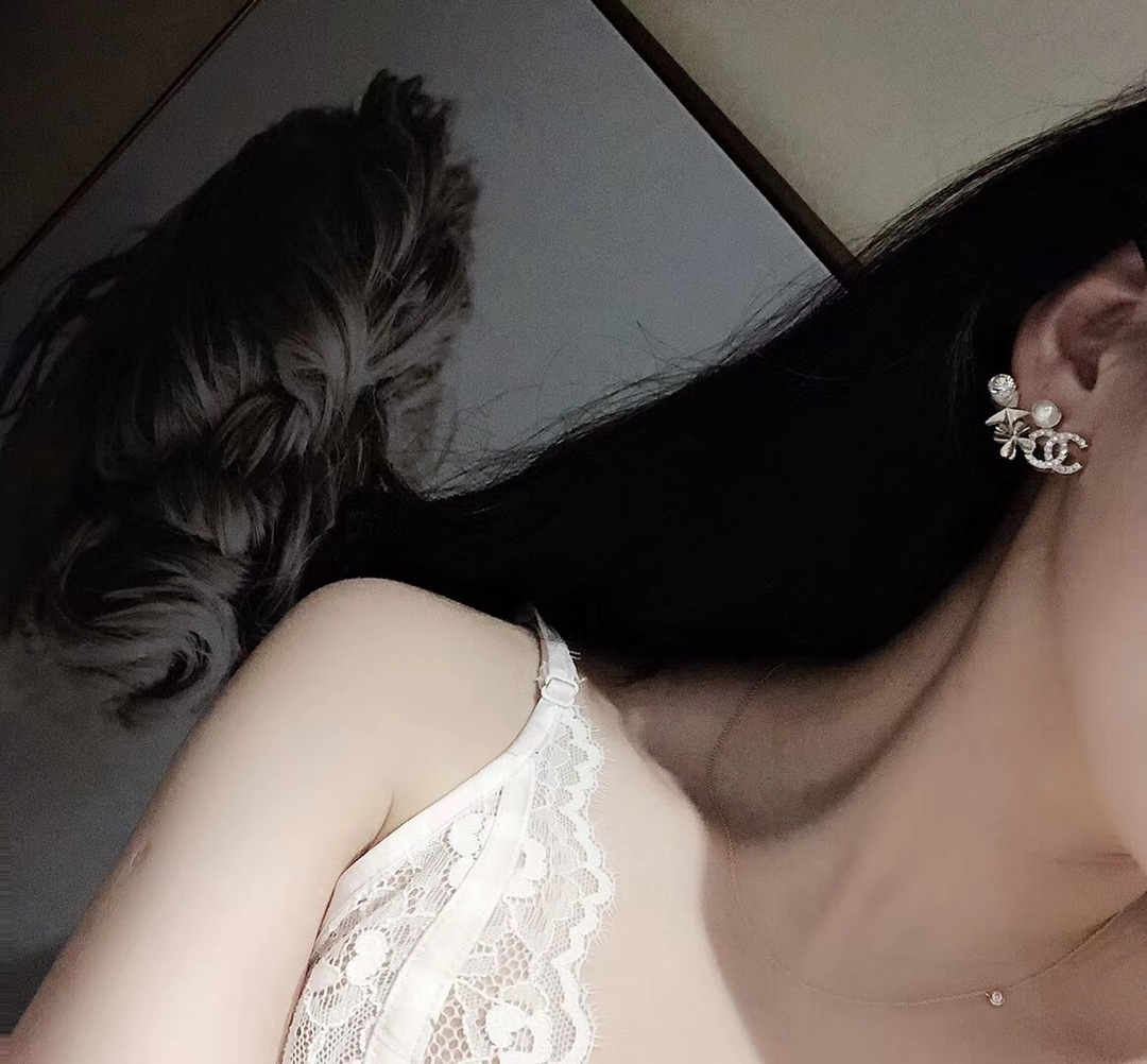 Chanel Earrings Silver L