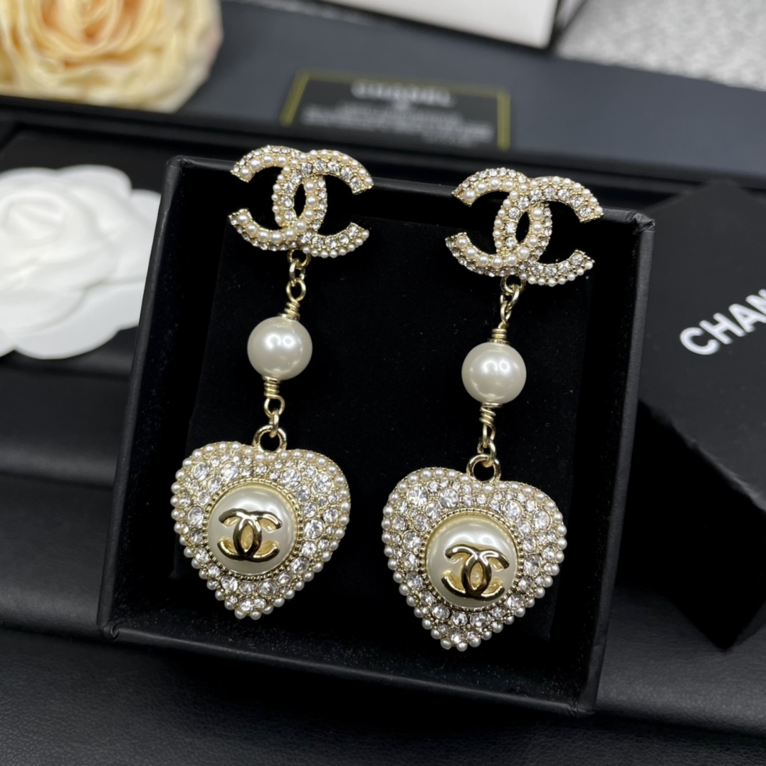 Chanel Earrings White