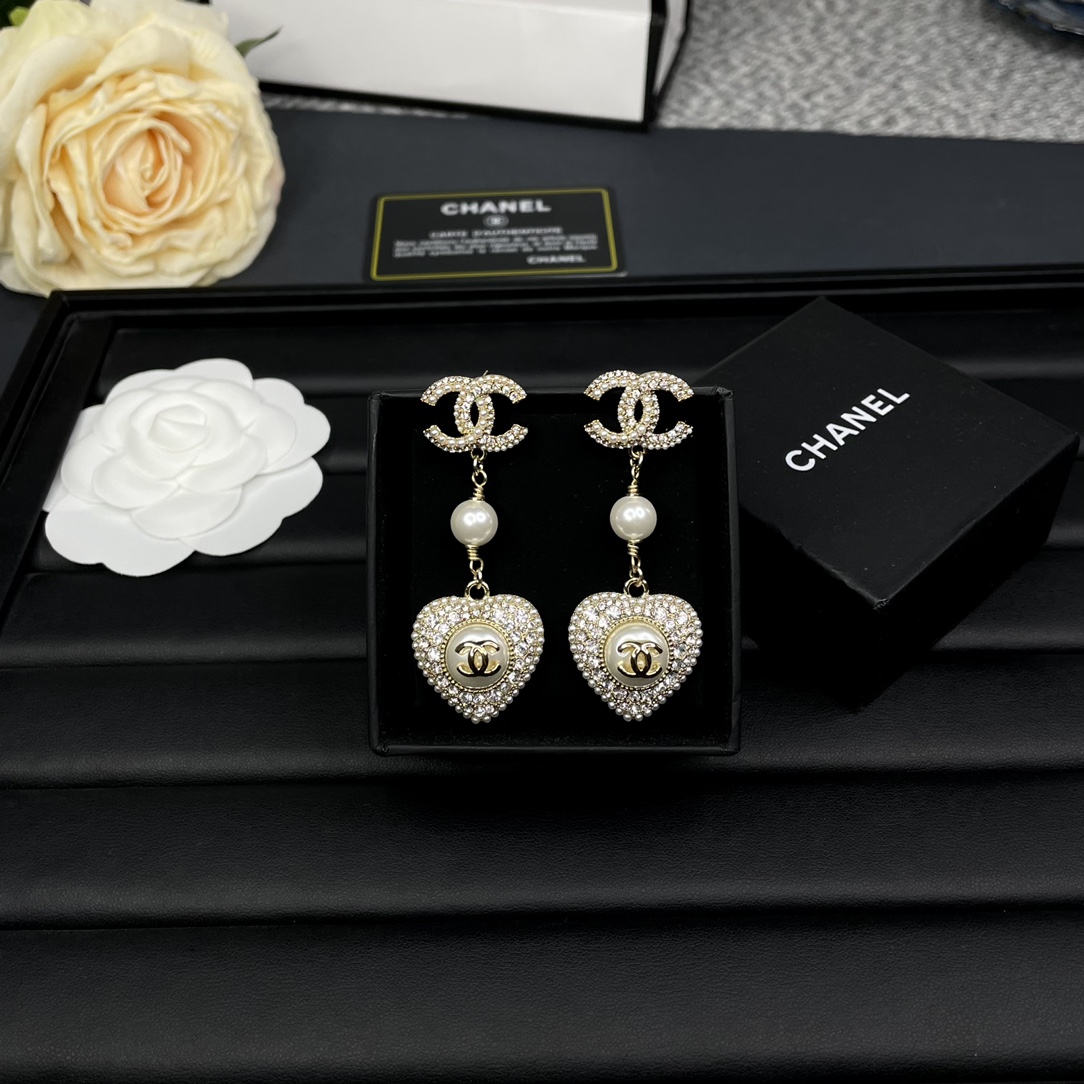 Chanel Earrings White