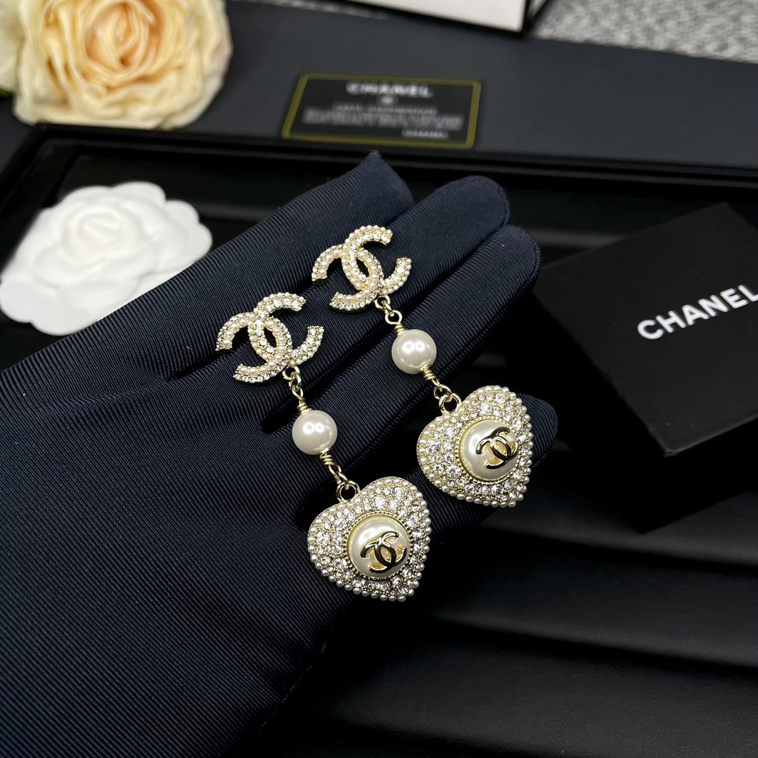 Chanel Earrings White