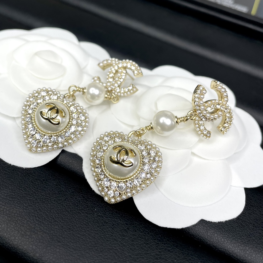 Chanel Earrings White
