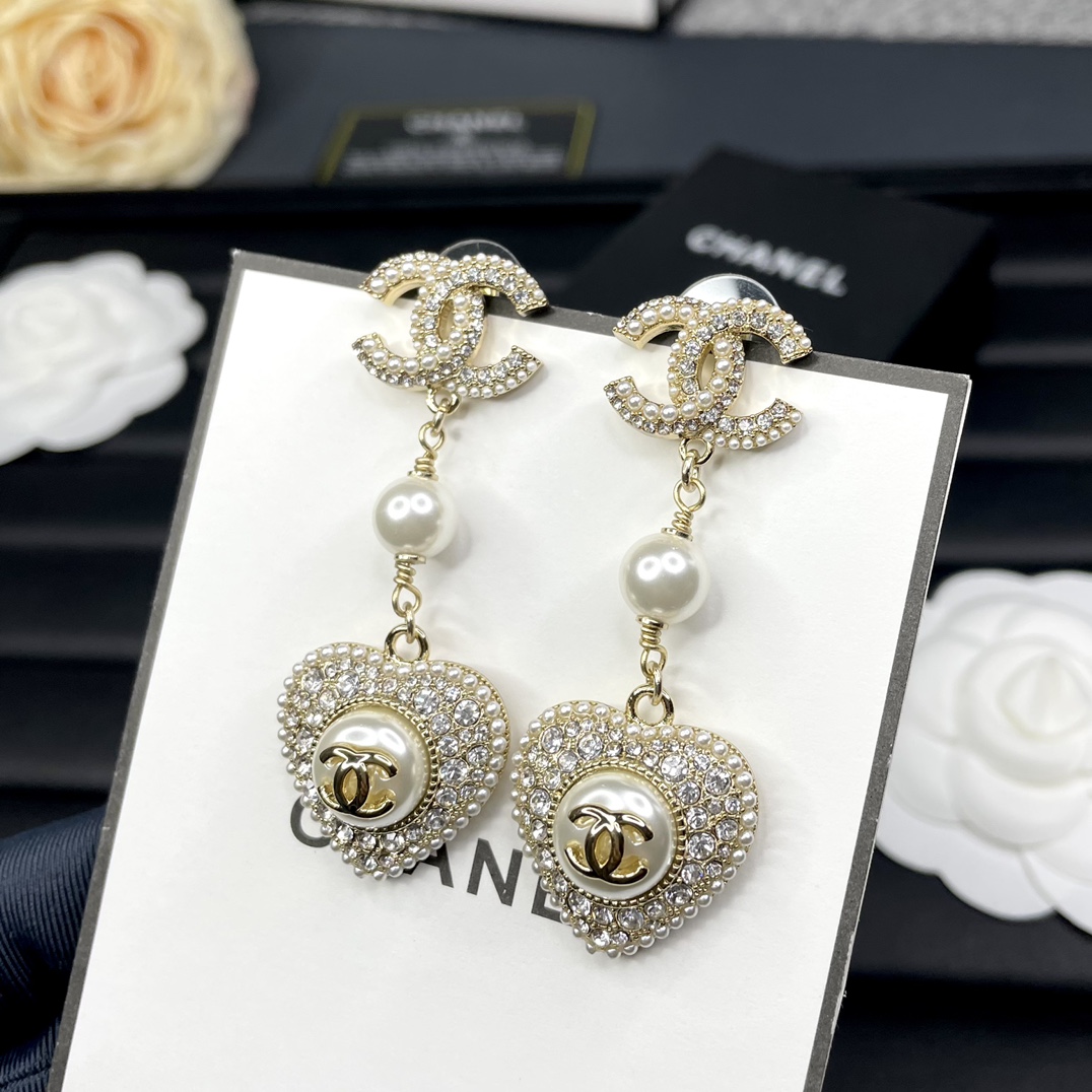 Chanel Earrings White