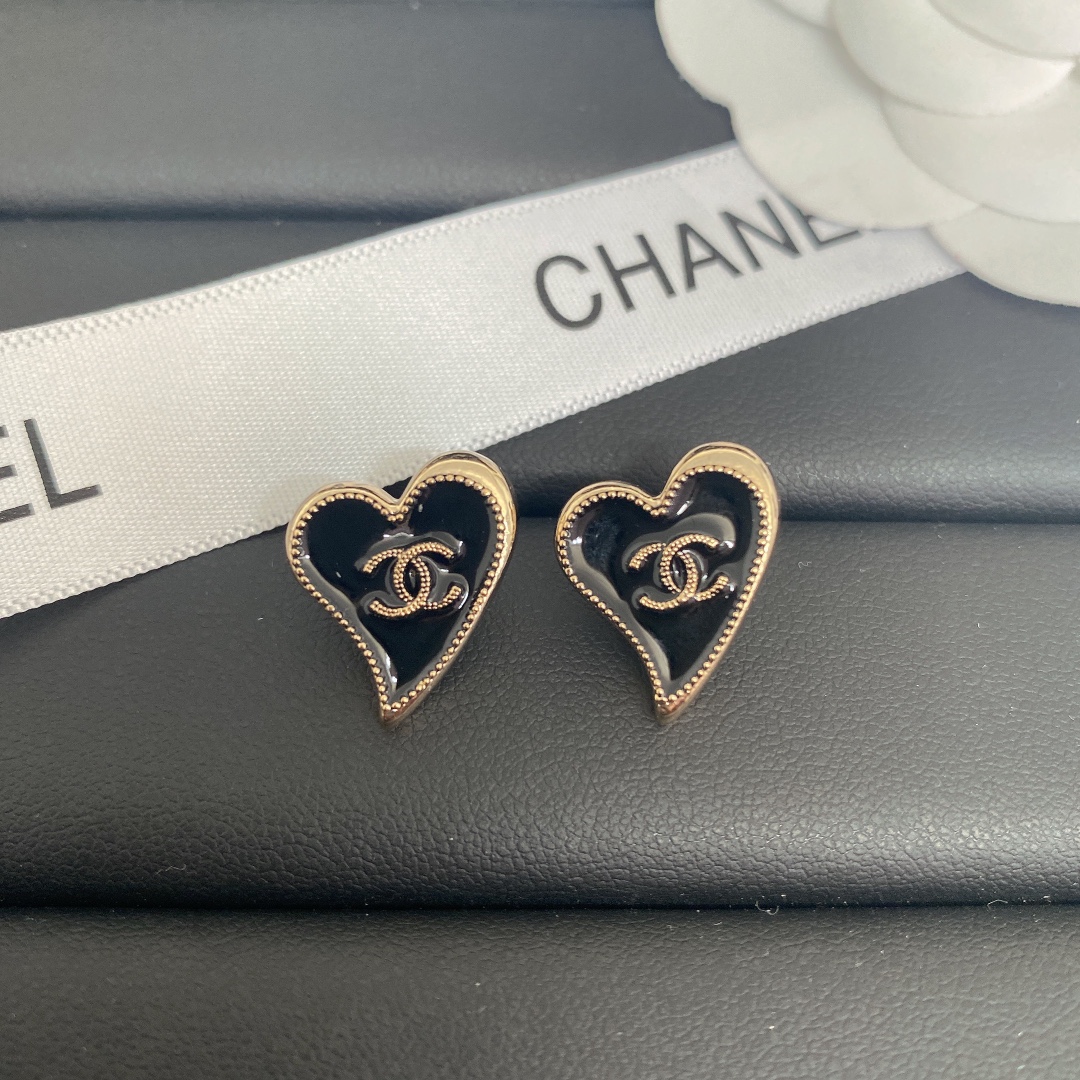 Chanel Earrings Black