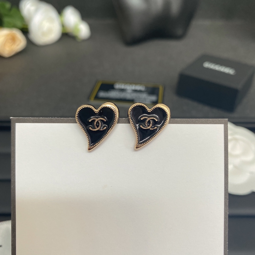 Chanel Earrings Black