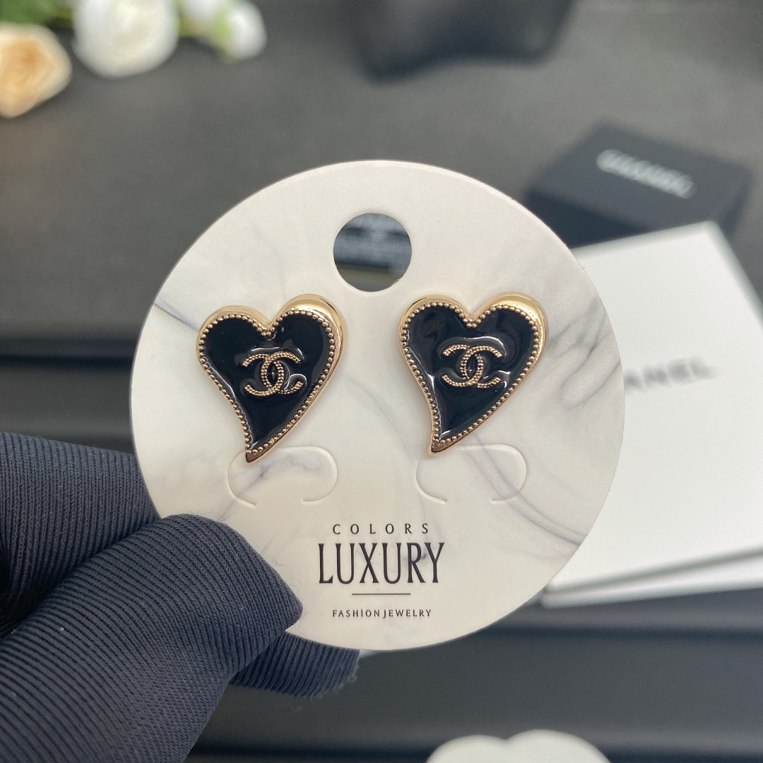 Chanel Earrings Black