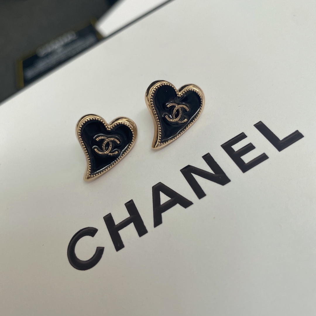 Chanel Earrings Black