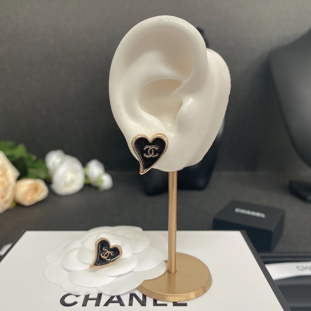 Chanel Earrings Black