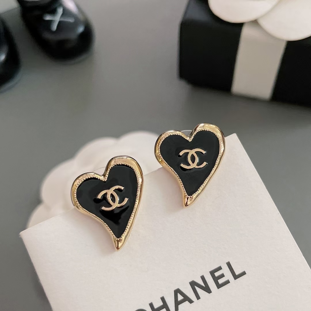 Chanel Earrings Black