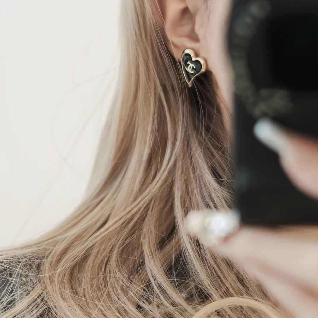 Chanel Earrings Black