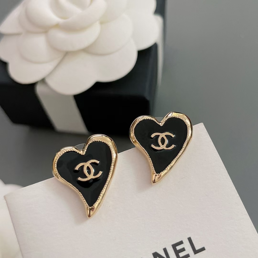 Chanel Earrings Black