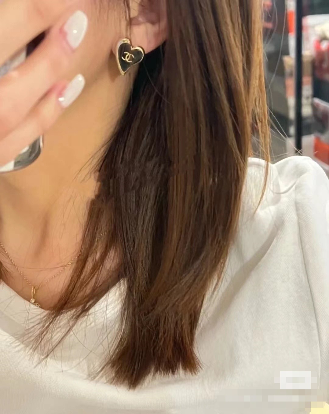 Chanel Earrings Black