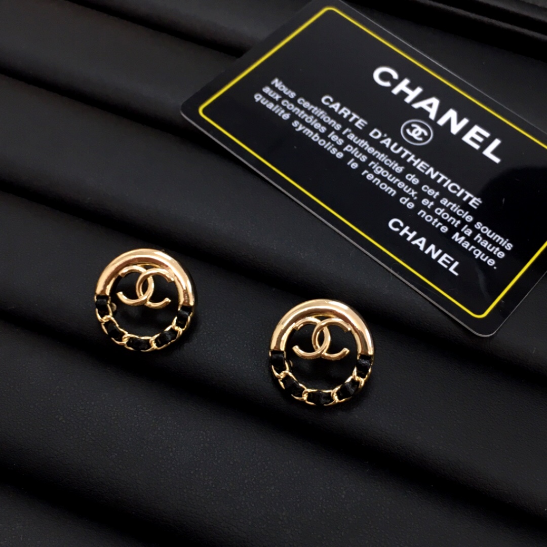 Chanel Earrings Black