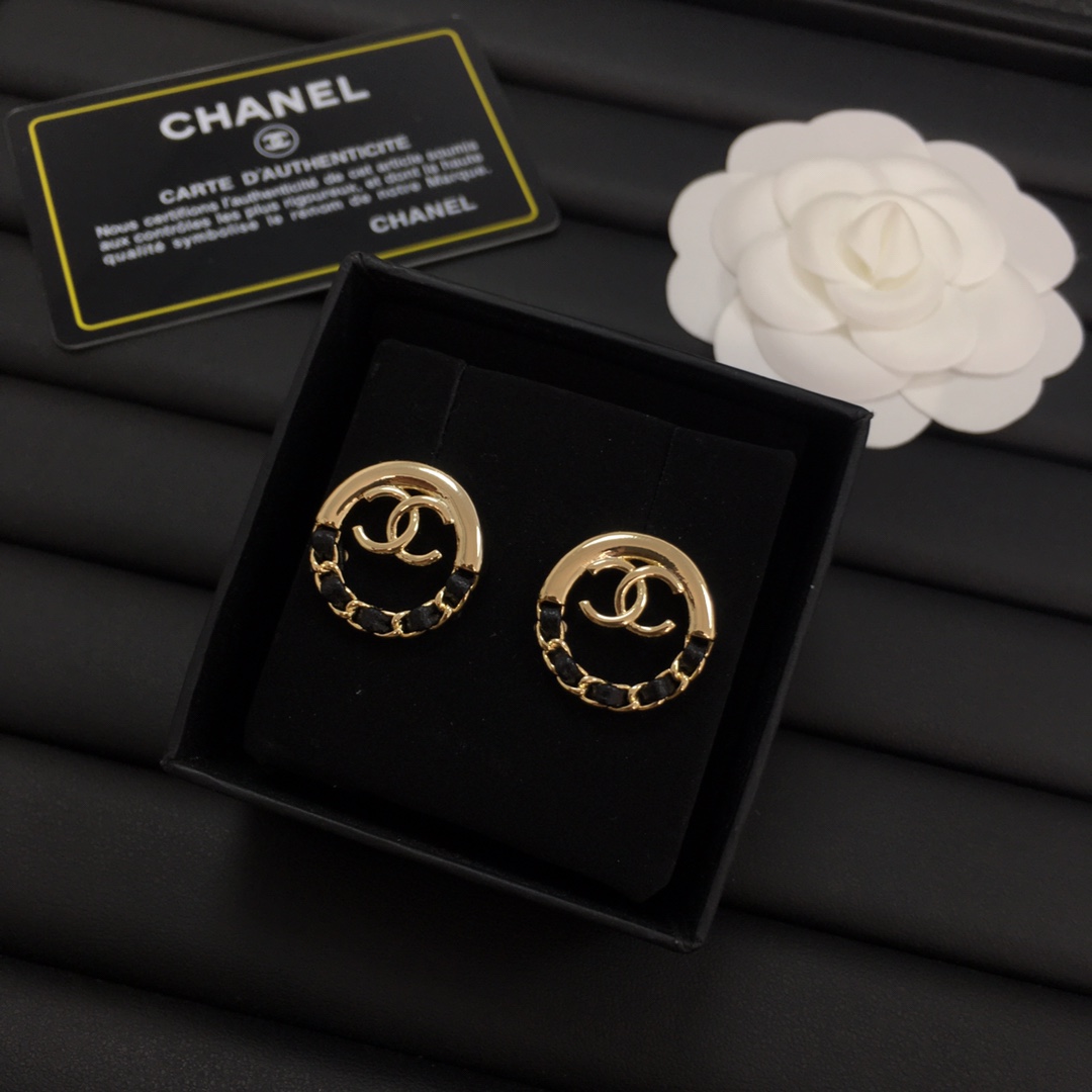 Chanel Earrings Black