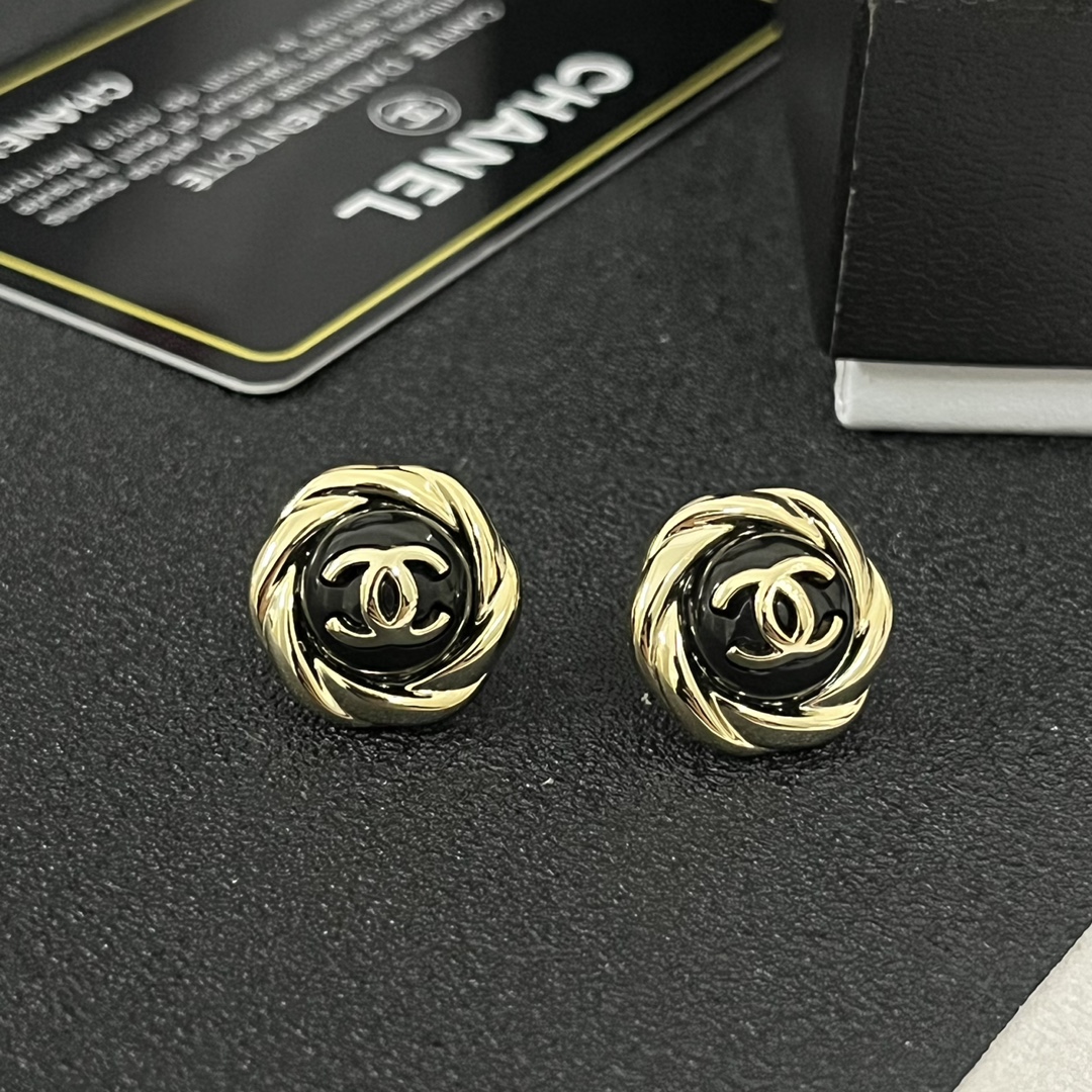Chanel Earrings Black