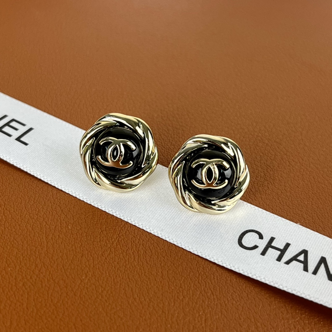 Chanel Earrings Black