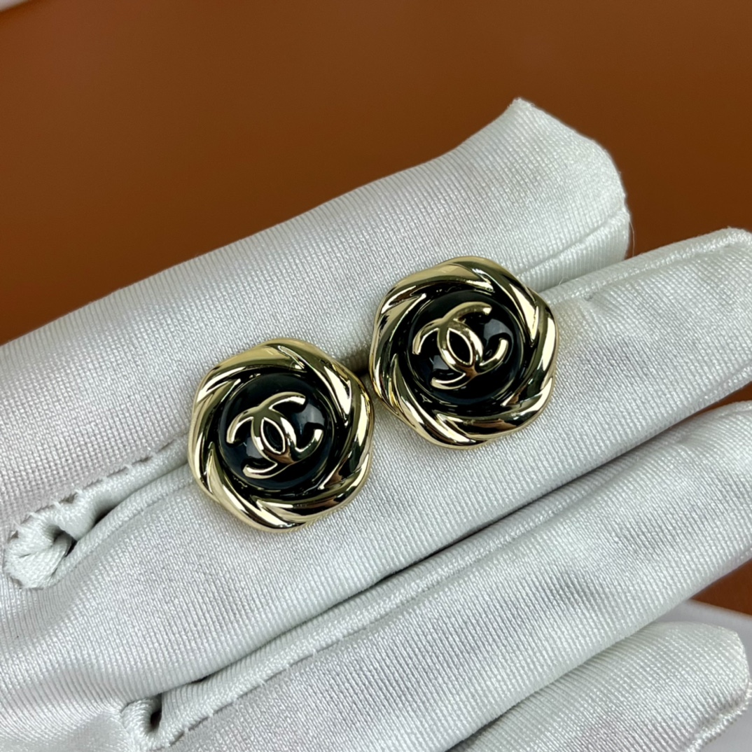 Chanel Earrings Black