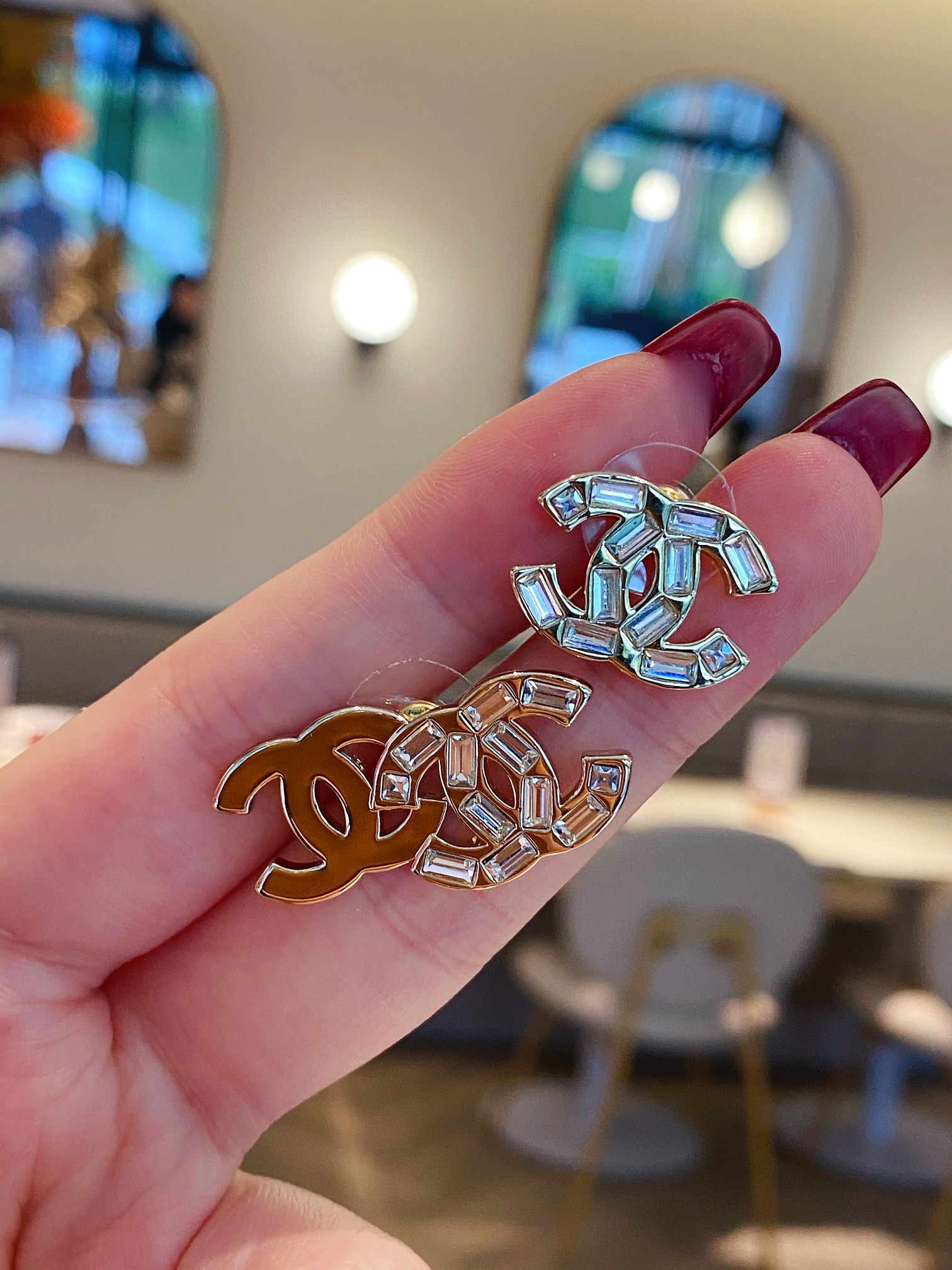 Chanel Earrings Inlaid