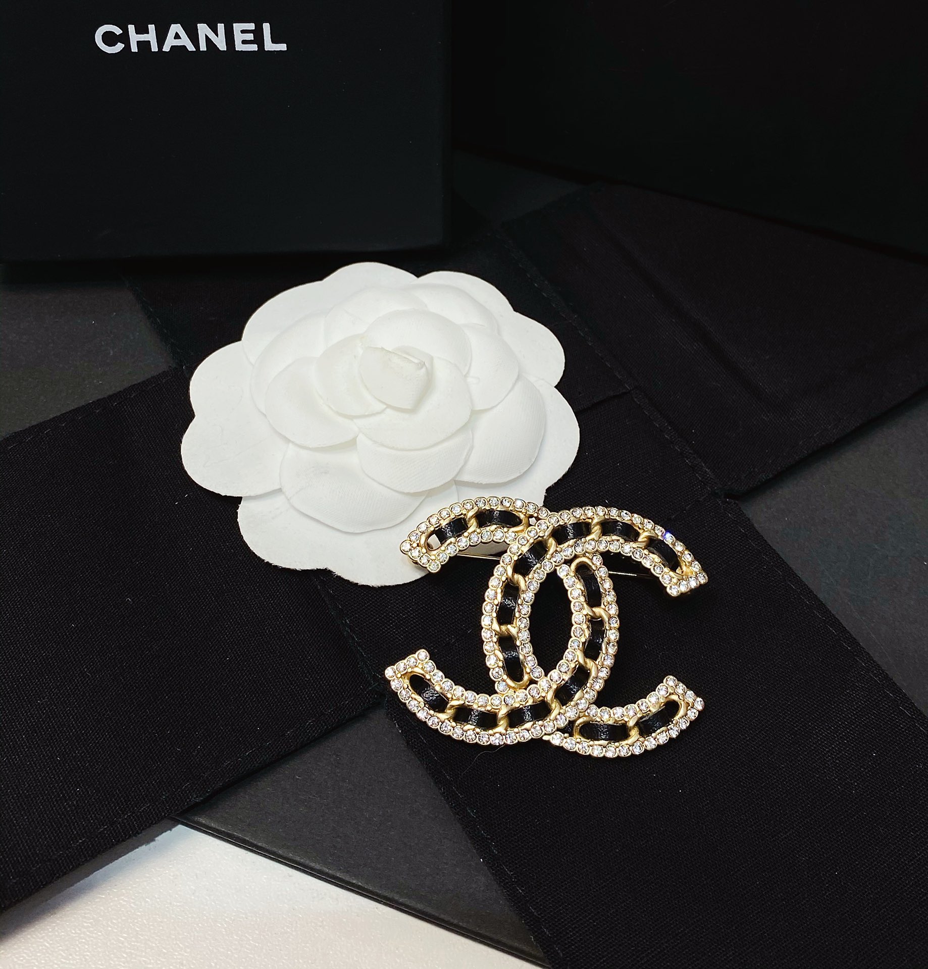 Chanel Brooch Black
