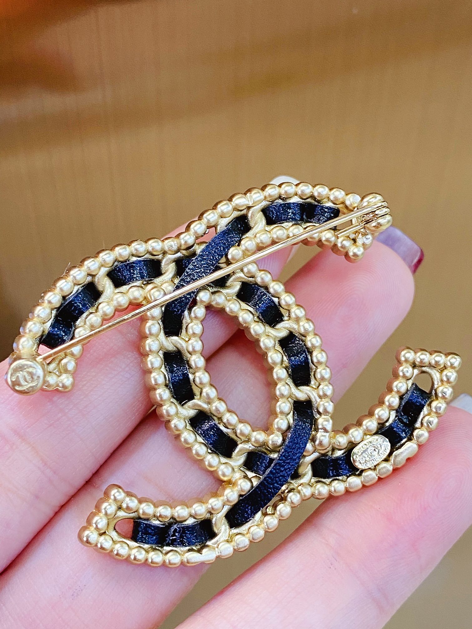 Chanel Brooch Black