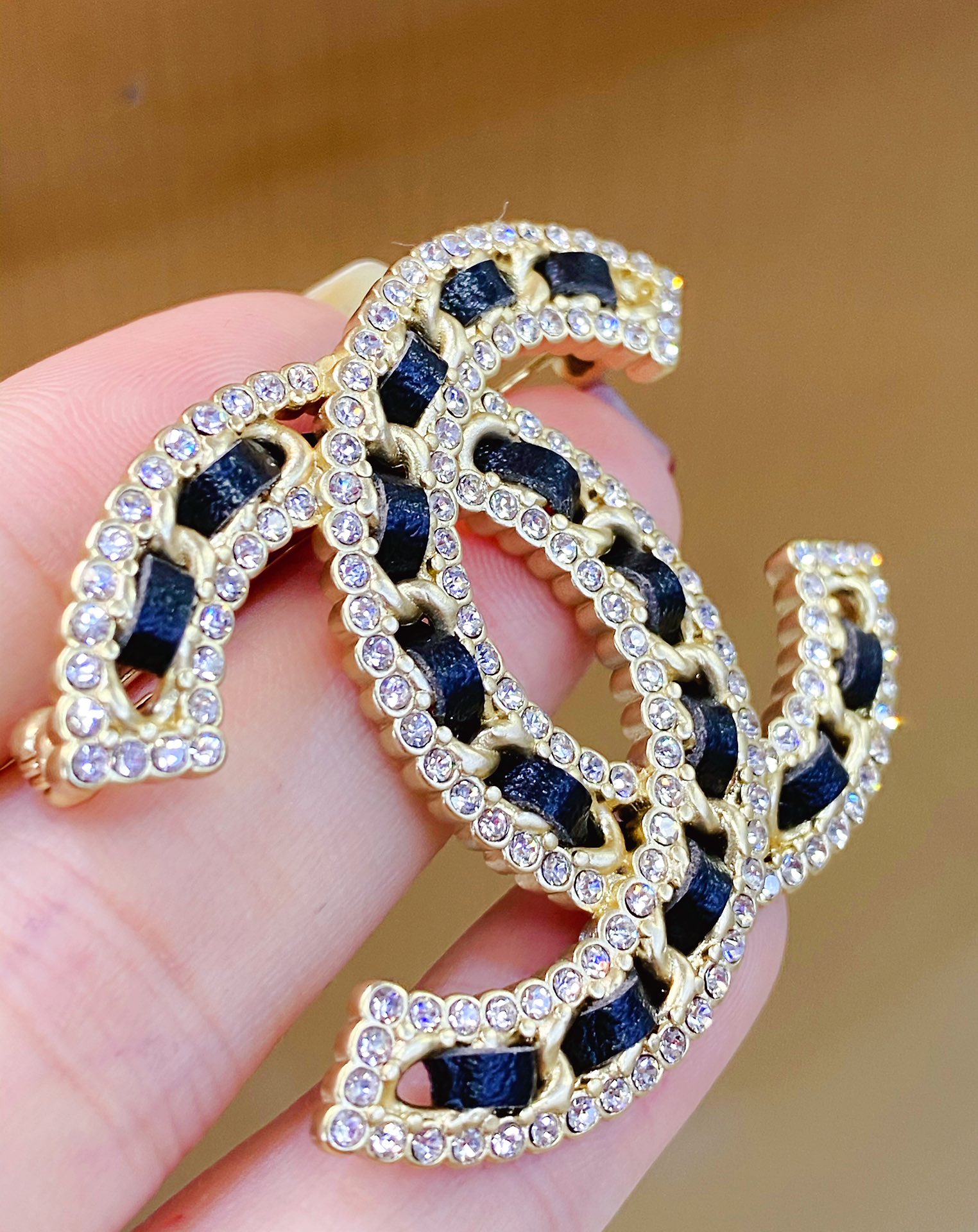 Chanel Brooch Black