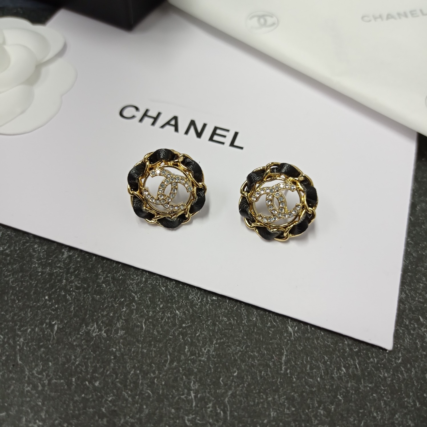 Chanel Earrings Black