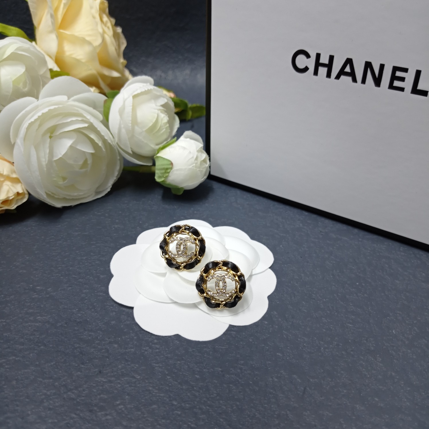 Chanel Earrings Black