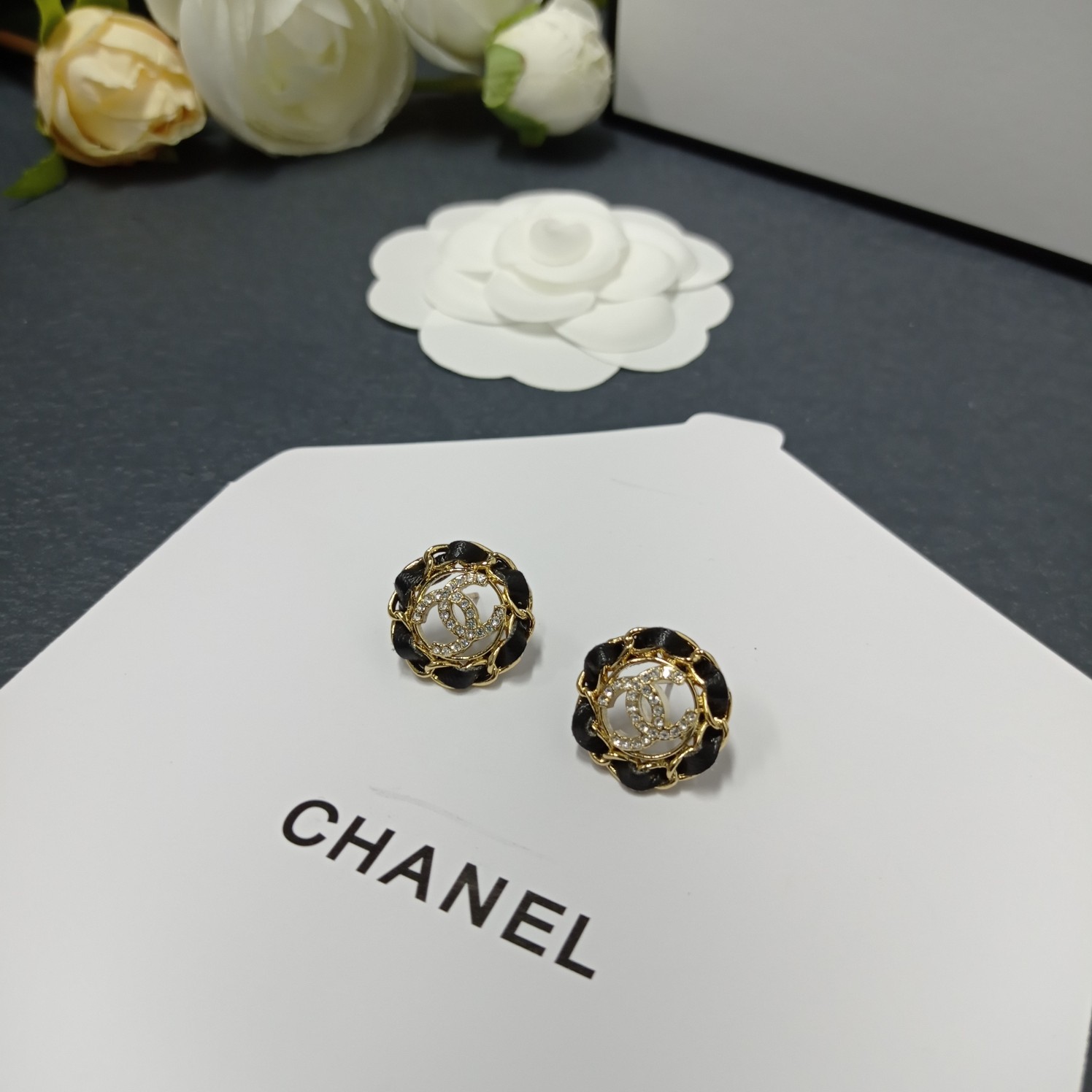 Chanel Earrings Black