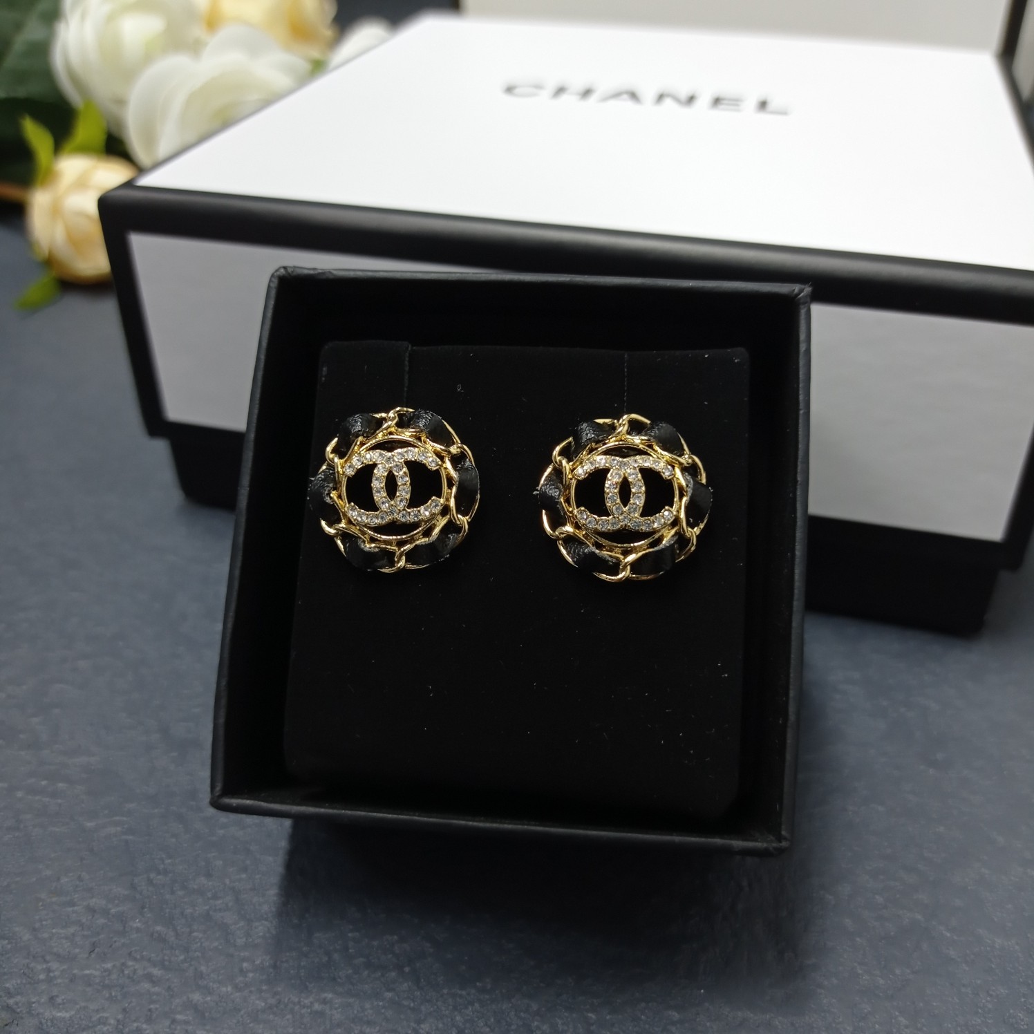 Chanel Earrings Black