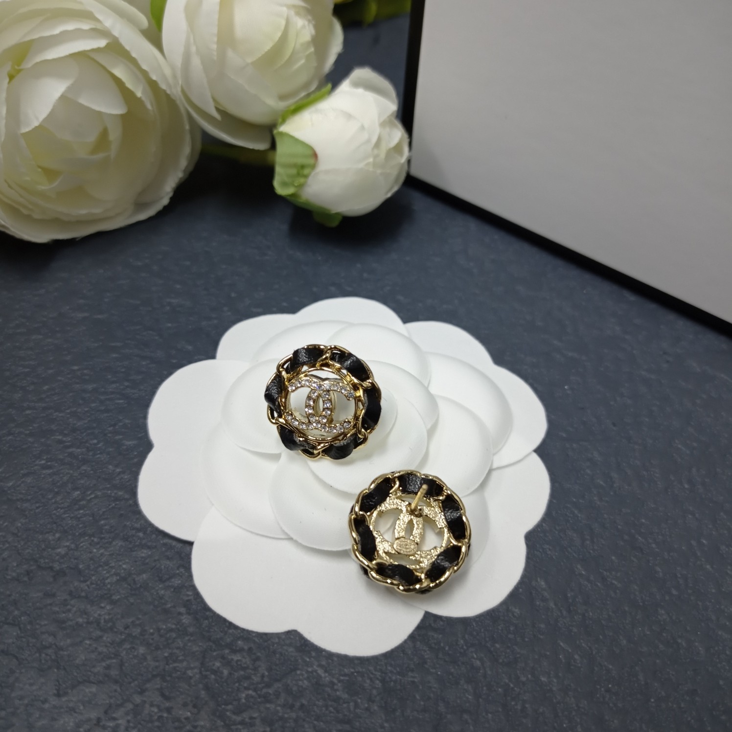 Chanel Earrings Black