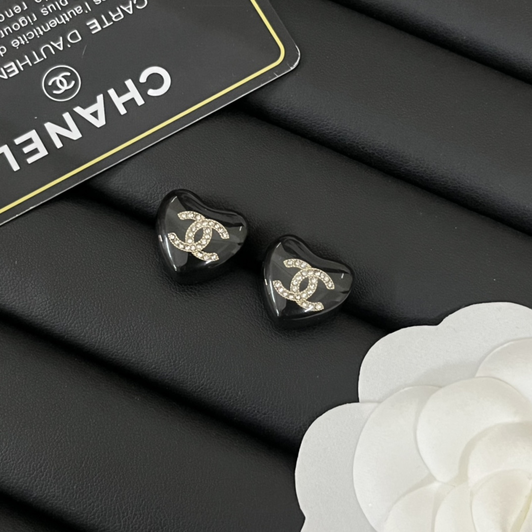 Chanel Earrings Black