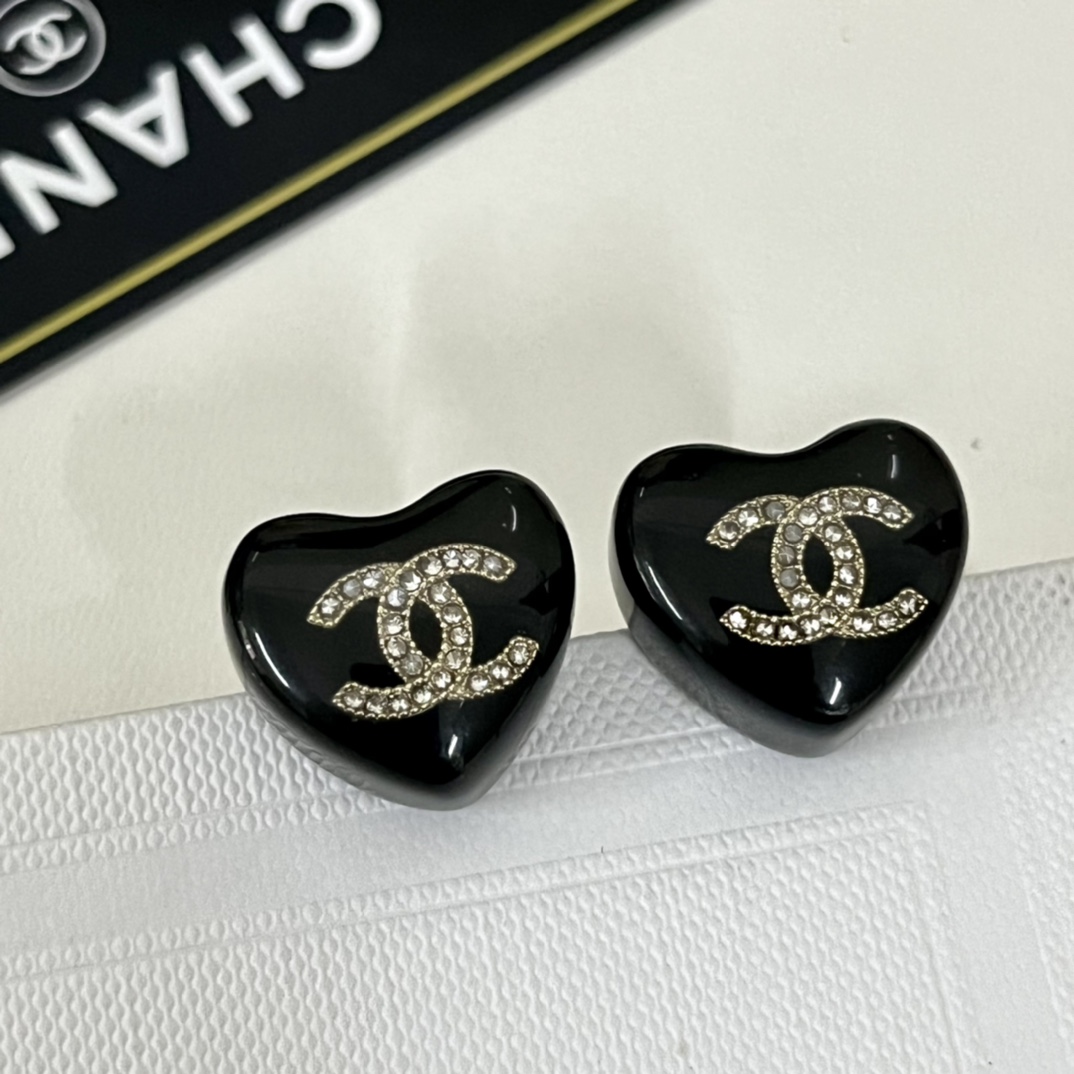 Chanel Earrings Black