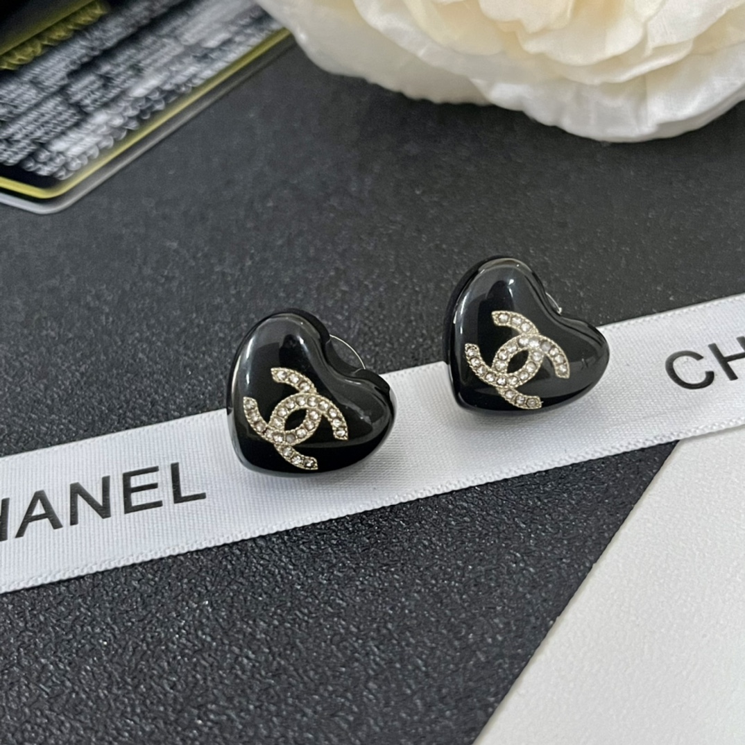 Chanel Earrings Black