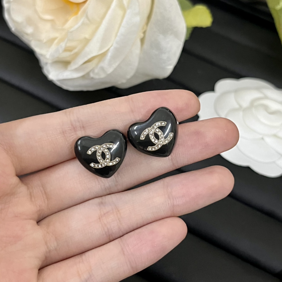 Chanel Earrings Black