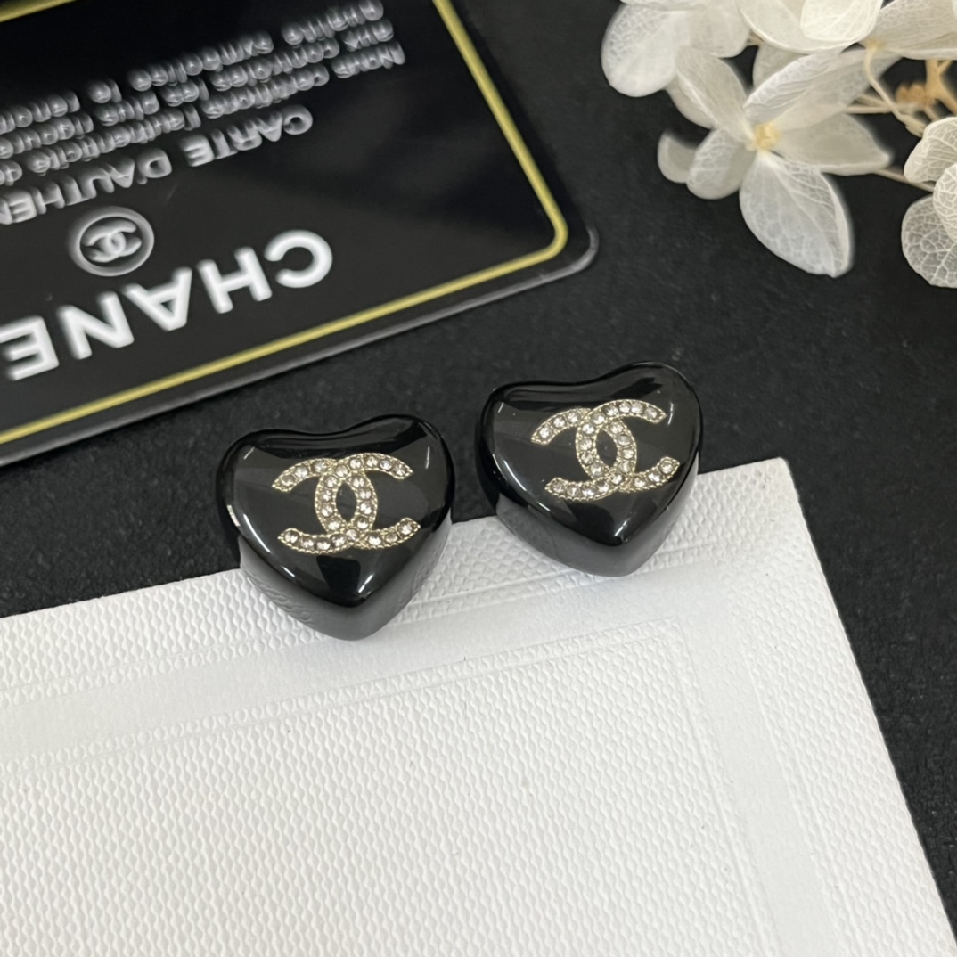 Chanel Earrings Black
