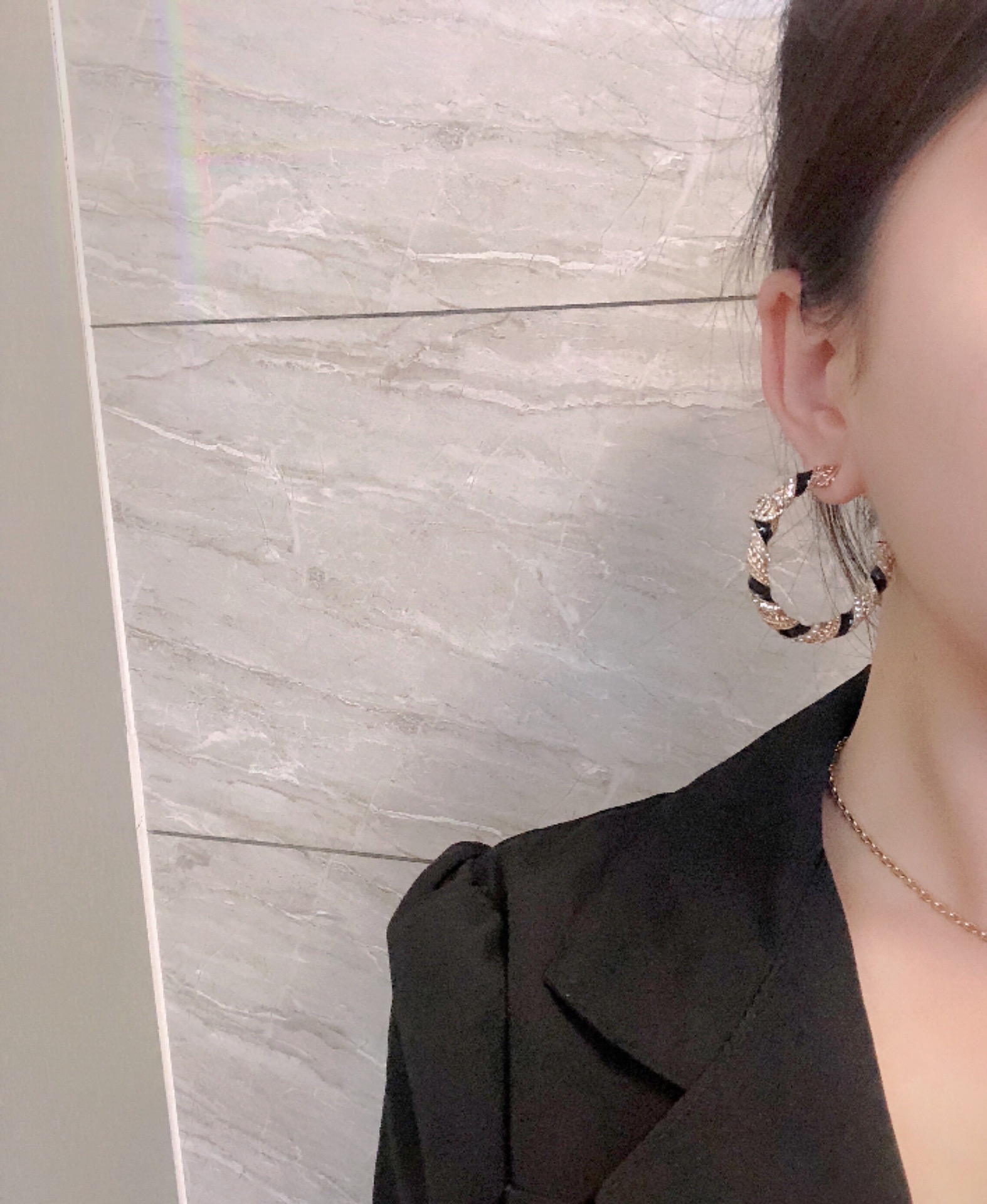 Chanel Earrings Black