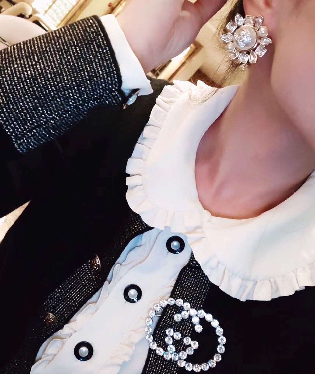 Chanel Earrings Silver