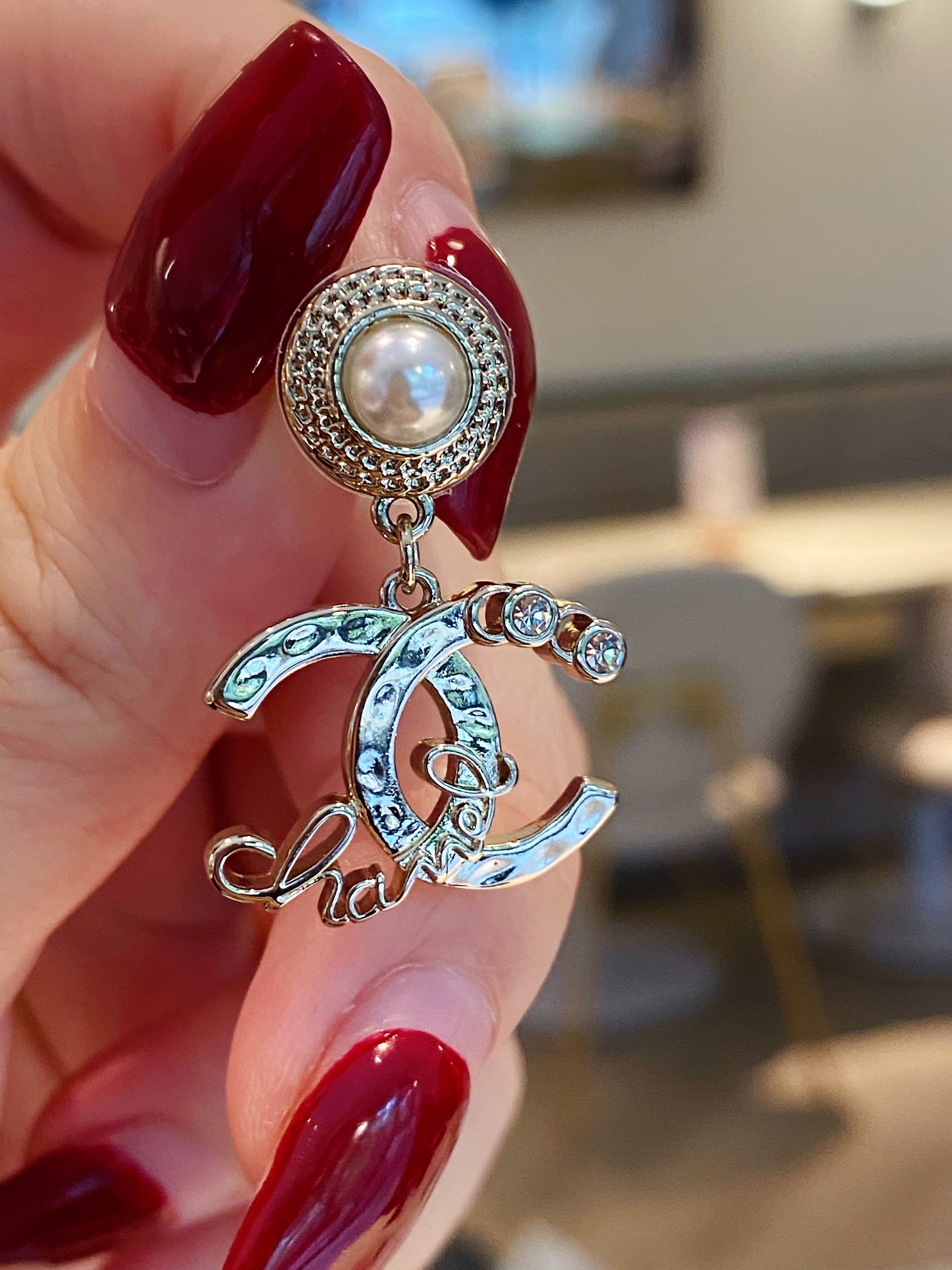 Chanel Earrings Inlaid