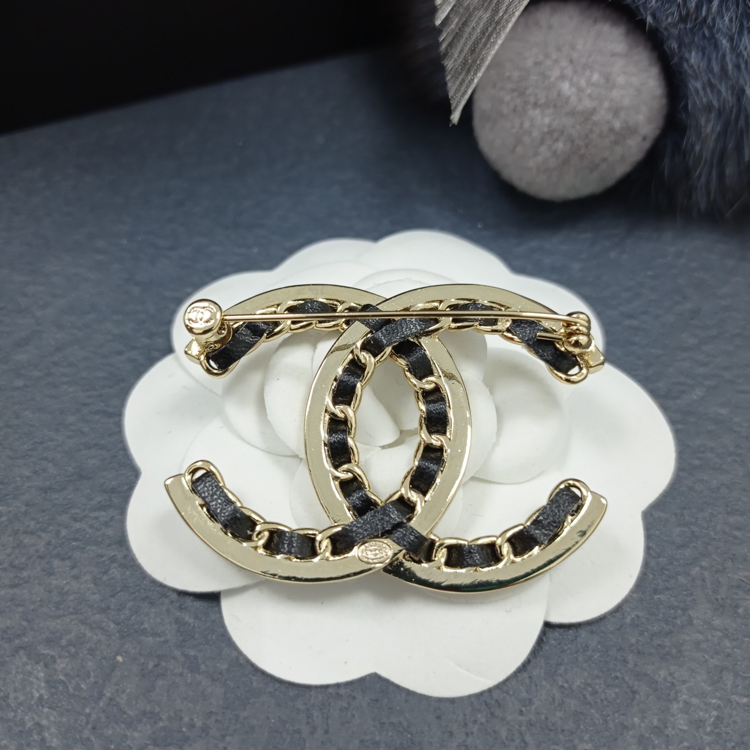 Chanel Brooch Black