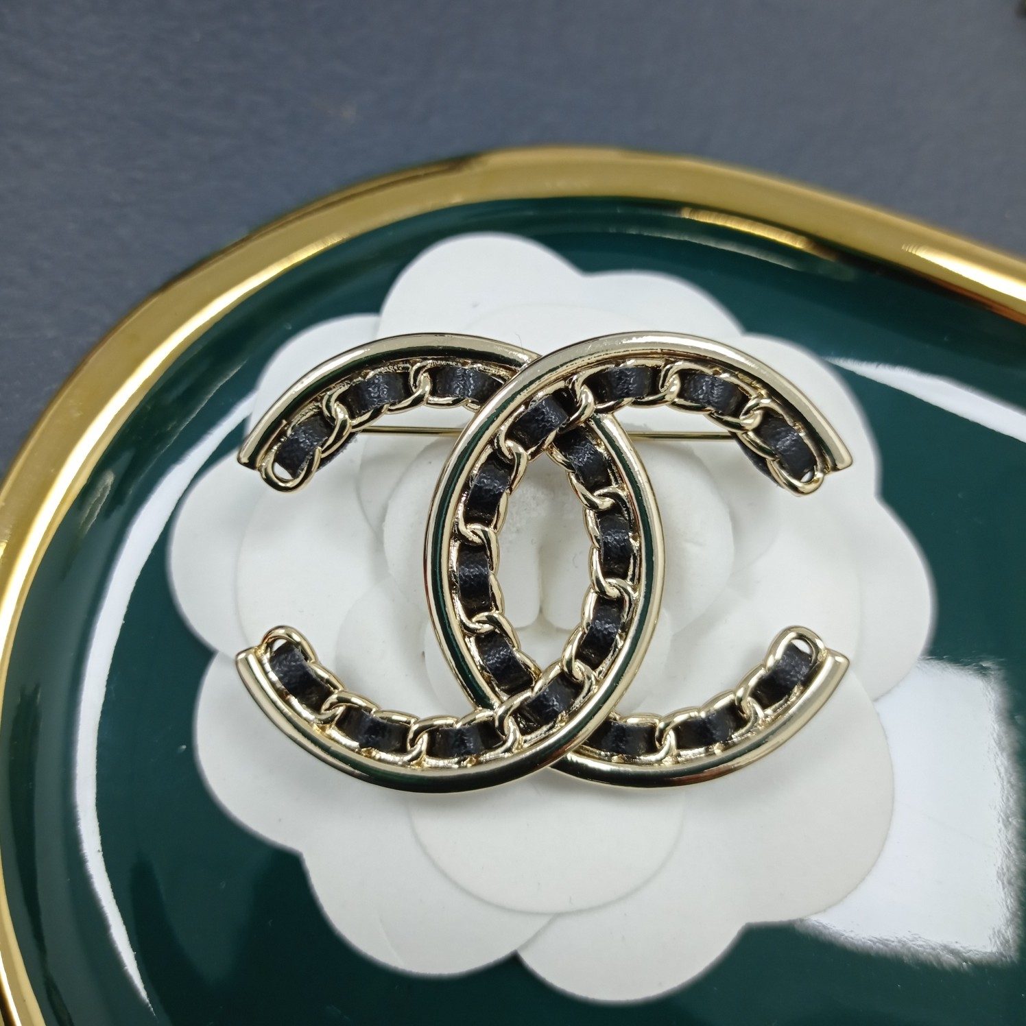 Chanel Brooch Black