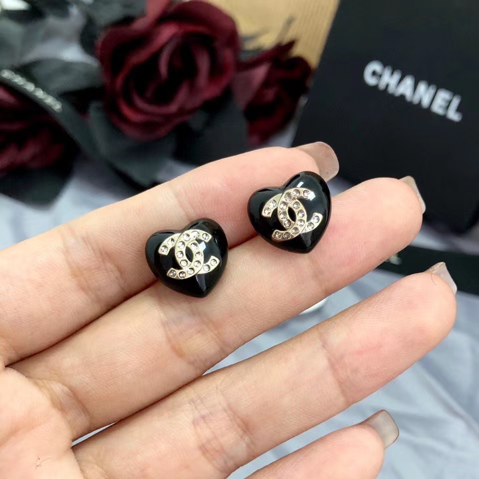 Chanel Earrings Black