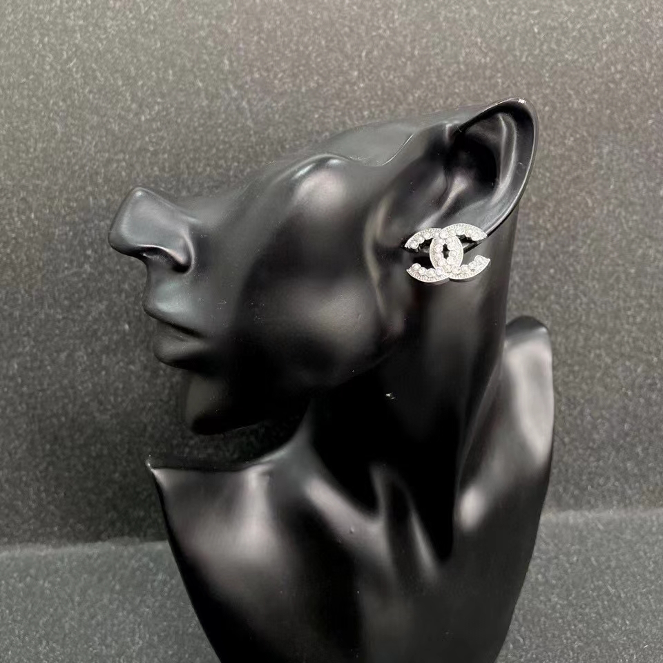 Chanel Earrings Silver Silver