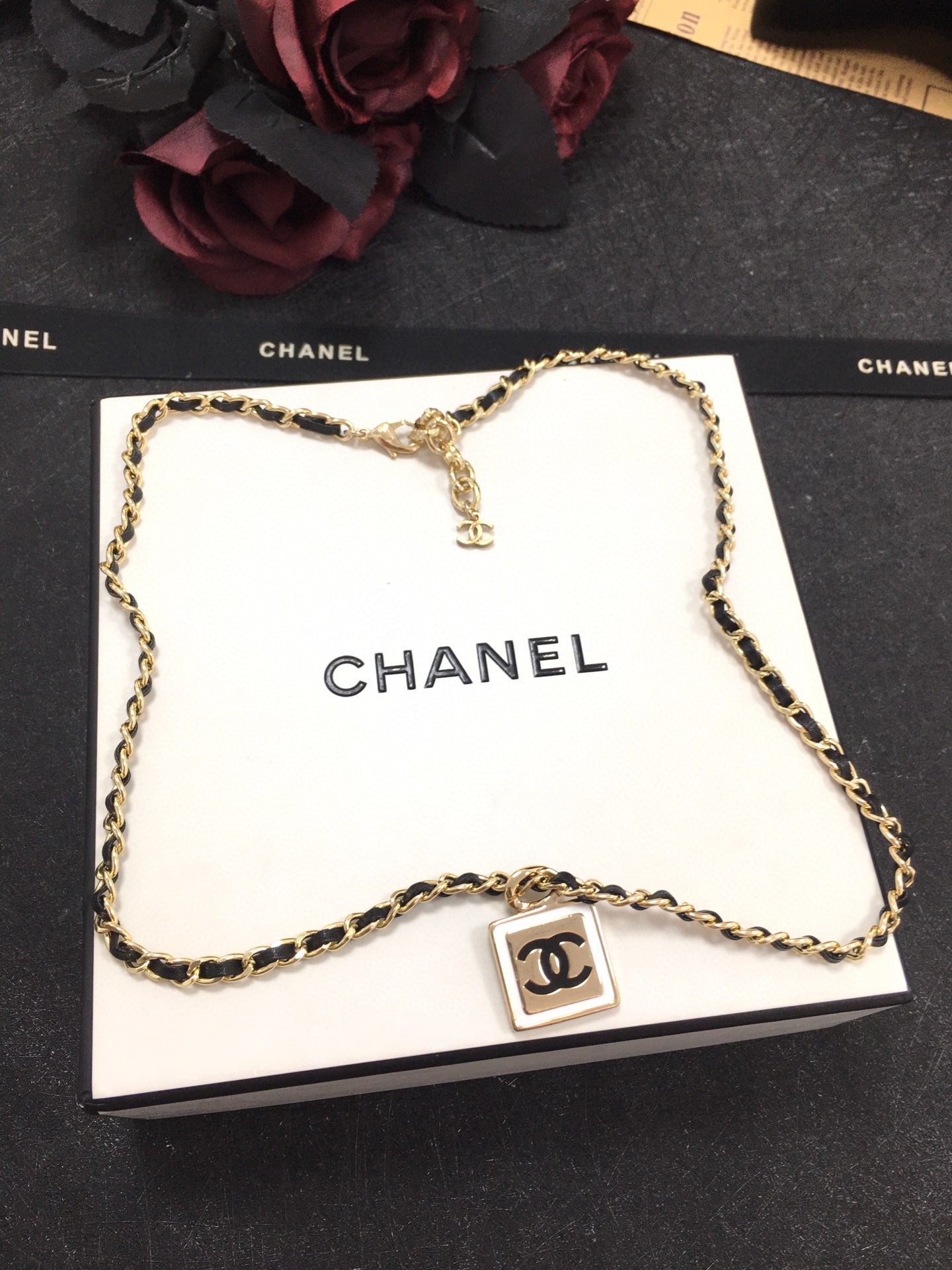 Chanel Necklace Black